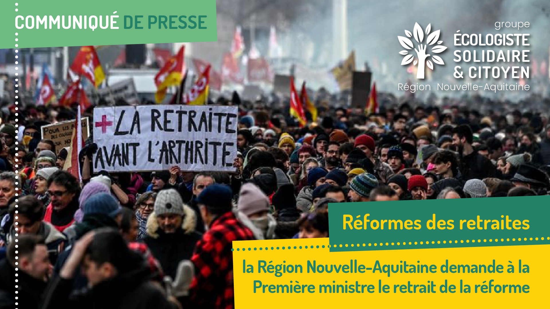 À notre initiative, la Région NouvelleAquitaine demande à la Première